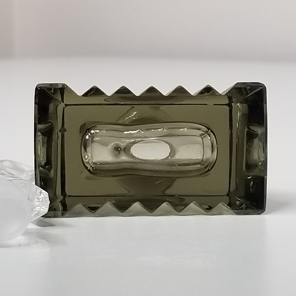 Vintage Art‎ Deco Smoked Glass Perfume Bottle With Tall Ornate Glass Stop… - Picture 6 of 13